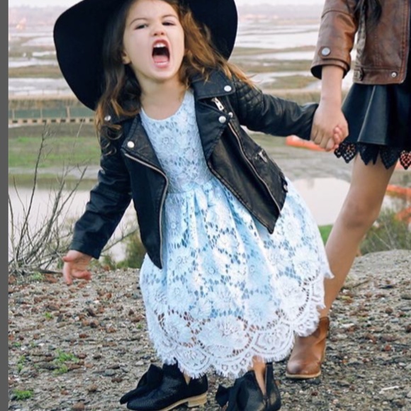 Modernechild "Tinsley" Baby Blue Lace Dress Girls 2T - Picture 6 of 14